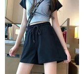 Fashion striped sports mini casual simple and loose wide leg shorts, women's new