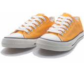 Zapatilla de lona baja con cordón para mujer