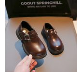 2024 Autumn New Children Leather Shoes for Girls Fashion and Comfortable Princess Soft Sole Formal Versatile UK Style Party Shoe