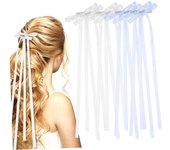 Tienda de Moda  4 Pcs Clips para el Cabello de Mujer con Lazos de Cinta Barrette Snap Accesorios para el Cabello Regalo para Niñas Adolescentes