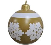 Bola inflable de PVC para decoración navideña al Aire Libre, Bolas grandes Gigantes, decoraciones para arbolas de Navidad, Bola de Juguetes sin Adorno de Luz