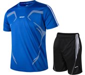 Ropa deportiva de verano de los hombres de fitness camiseta de manga corta ropa de secado rápido de los hombres corriendo suelta ropa deportiva casual