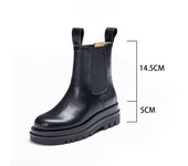 Nuevas botas de chimenea de cuero botas de plataforma caballero chelsea