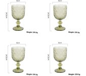 Of 4 Wine Glasses Set Anniversary, Red Or  Drinking Glassware For Beer,Juice,tail,Whiskey,Water Christmas Gift