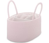 Organizador de pañales para bebé, cesta de pañales, organizador de coche para bebé, organizador de cambio de pañales, artículos esenciales para recién nacidos, rosa polvoriento