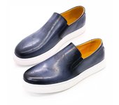 Zapatos planos cómodos de cuero para hombres mocasines zapatos de hombre de un pedal