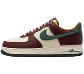 【Leten】 Air Force 1 07 Fashion Low Top Board Shoes Leather White Brown Men's and Women's Classic Wear-resistant Sneakers HQ3612-113 Wall Stickers