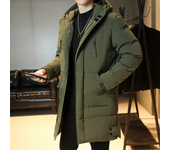 Thick cotton pad warm parka 8XL winter men's long parka warm jacket lining hooded trench coat parka