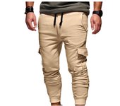 Pantalones Hombre de Bolsillos Múltiple Color Sólido Pantalones Chandal Hombres de Cordón Cómodas Suaves Duraderas Casual Jogger Hombre