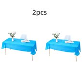 1pc Reusable Tablecloths 137x183cm BPA Free Plastic Dining Table Cover Cloth for Parties Picnic Camping Disposable Tablecloths