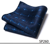 High Grade Brand Silk Kerchief Man Dark Blue Striped April Fool's Day Fit Formal Party Pocket Square Handkerchiefs Suit Hanky