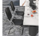 Set de 4 Sillas Plegables Acolchadas, Silla Plegable de Comedor, Silla Plegable Cocina para Exterior, Interior, Cocina, Sala de Conferencias (Morado Oscuro)
