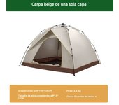 Tienda campaña 4 personas playa Deportes al aire libre viajar Protección solar Camping