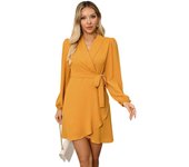Solid Color New In Woman Long Sleeve Dress Ruffle On Sales G A Line Elegant and Pretty Dresses for Women Full Trendy Party Y2k X