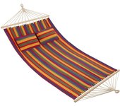Hamaca, Hamaca Doble con Estructura, Asiento de Tela para Dos Personas con Soporte (Beige)