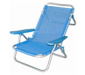 Silla Playa Gerimport Aluminio 5 Posiciones 61x62x113cm