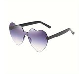 Gafas de moda con montura en forma de corazón, sin montura y de una sola pieza, ideales para hombres y mujeres en fiestas al aire libre, una elección ideal para regalos
