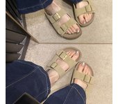 Women Flip-flop Flat Sandal Plus Size Randi Shoes Vintage PU Soft Wood Bottom 43 42 41 40
