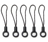 Black Circle Mobile Phone Lanyard Small Rope Head Phone Charms Lanyard Lariat Cords Anti-lost Keyring Cellphone Strap
