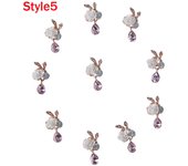 Clothing Decoration Hairpin Accessories Plating Flower Buckle Apparel Sewing Pearl Buttons Rhinestone Button For 10PCS