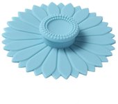 Reusable Seamless Sunflower Silicone Cup Lid Sealed Leakproof Cup Cover with Handle Dust-proof Coffee Mug Lids Glass