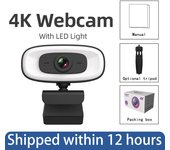 Mini 4K USB Computer 2K Webcam PC Laptops Live Streaming Full HD 1080P Web Camera For Work With Microphone Tripod