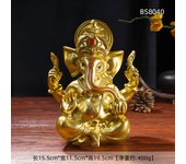 Sandstone resin, trunk, God of Wealth ornament, Zen Buddha statue, Indian divine elephant sculpture, Thai style foyer tabletop