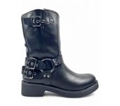 Simple Negro Grueso Botas Chunky Heel Knight Boots Inglaterra Botas Cortas
