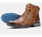 Botas de cuero para hombre, botas de herramientas.