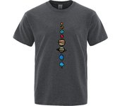 Nine Planets Mens T-Shirt Universe Solar System Men Tops Brand Short Sleeves O-Neck T Shirt Planets Colour Vintage Tee Shirt