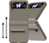 Luxury Leather Cover Case For Samsung Galaxy Z Flip 4 3 with Glass Screen Protector Touch Pen