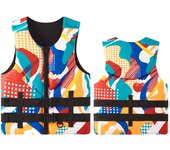 Life Jacket for Adult Super Buoyancy Neoprene Life Vest Surf Raft Kayak Fishing Jet Ski Water Sport Swimming Rescue Life Jacket