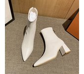 Versión coreana cremallera puntiaguda botas de mujer botas desnudas versátiles Martin botas zapatos de mujer