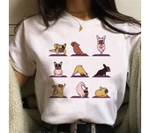 French Bulldog T Shirt Women Graphic Tee Girl Japanese Clothes