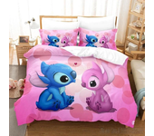 Cute Cartoon Stitch Love Child Duvet Cover Set HD Comforter Cover Bedclothes for Kids Bedding Sets Bedroom Decor
