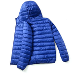 Autumn and winter ultra light duck down hooded down jacket men's white duck down feather warm jacket men's streetwear