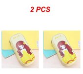 1~6PCS Kawaii Canvas Pencil Case for Boys Cartoon Bear Pencilcase Pen Case Bag Large Capacity Pencil Box Pouch Stationery