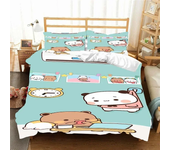 Kawaii Bubu and Dudu 3D Printing Anime Bedding Set Duvet Cover Comforter Bed Single Twin Full King Queen Size Bedding Set Kids