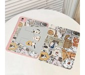 360 Degree Rotation Smart Cover for 6 10th Gen Air 5th 4th 10.9 2020 Pro 11 IPad 9 Case Sticker Patchwork Cat