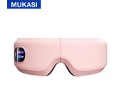 MUKASI Eye Massager, Foldable Glasses with Vibromassage, Pressotherapy, Heat, Bluetooth Music, Rechargeable Battery, Relieves Dry Eyes, Migraines, Dark Circles, Improves Sleep
