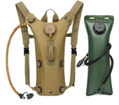 Mochila deportiva de hidratación, bolsa de agua de nailon resistente al agua con vejiga de 3 litros para senderismo, ciclismo y escalada