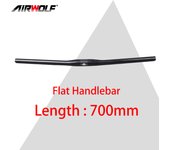 Airwolf  Carbono MTB Manillar de bicicleta Ultraligero Matt Montaña Negro Manillar de bicicleta Accesorios de ciclismo Flat Bar