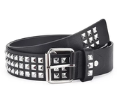Rivet Hollow Bullet Decoration Belt Man's Goth Rock Fashion Ladies Leather Studded Gift Wild Adjustable Women Punk Black Belt