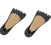 2Pcs Soft Thin Invisible Socks Womens Breathable Solid Color Five Toe Socks Hosiery Anti Slip Five Finger Socks Low Cut Shoes