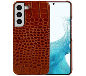 Funda de cuero genuino para Samsung Galaxy S22 S23 S21 S20 Ultra Plus S10 Note 20 10 A53 funda trasera de teléfono con patrón