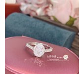 Classic rich daughter diamond pigeon egg ring female gold-plated strong color retention 1 carat simple and versatile