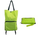 1 pieza verde plegable bolsa de carrito plegable, carrito de compras de supermercado, impermeable práctica bolsa de compras, carrito de la compra, bolsa de tela Oxford portátil