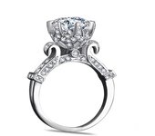 Wedding Ring Engagement Jewelry for Women Fashion Accessories 925 Silver White 1 Carat Zirconia Stone 582