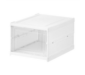 Shoe Storage Box Installation-Free Foldable Shoe Organizers with Clear Door Space-Saving Shoe Rack Sturdy Clear Plastic