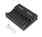 Battery Charger LCD Display Smart Intelligent 8-Slot Chargers for AA/AAA NiCd NiMh Rechargeable Batteries AA AAA Charger